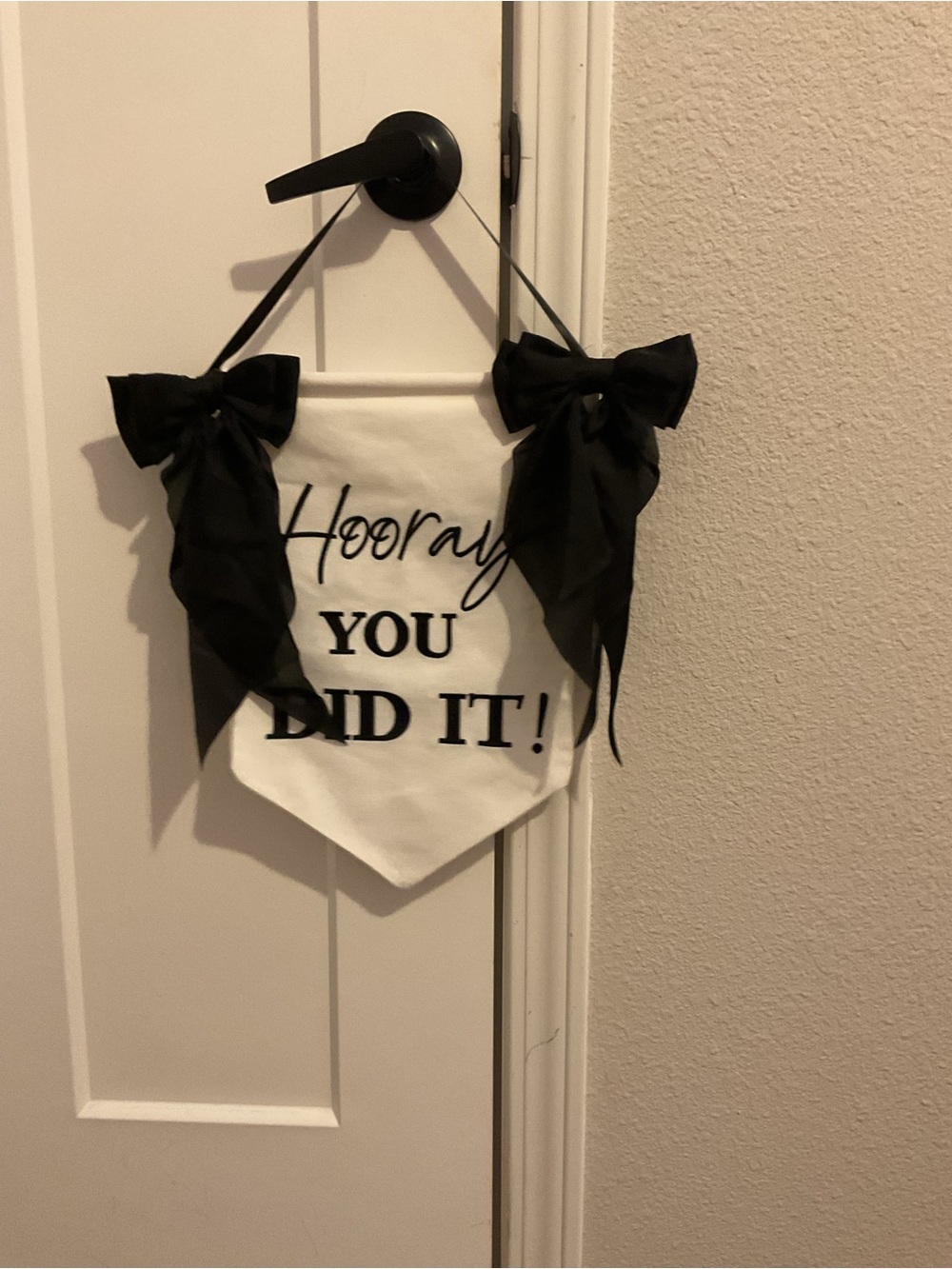 Hobby Lobby Black & White 'Hooray You Did It!' Wall Banner